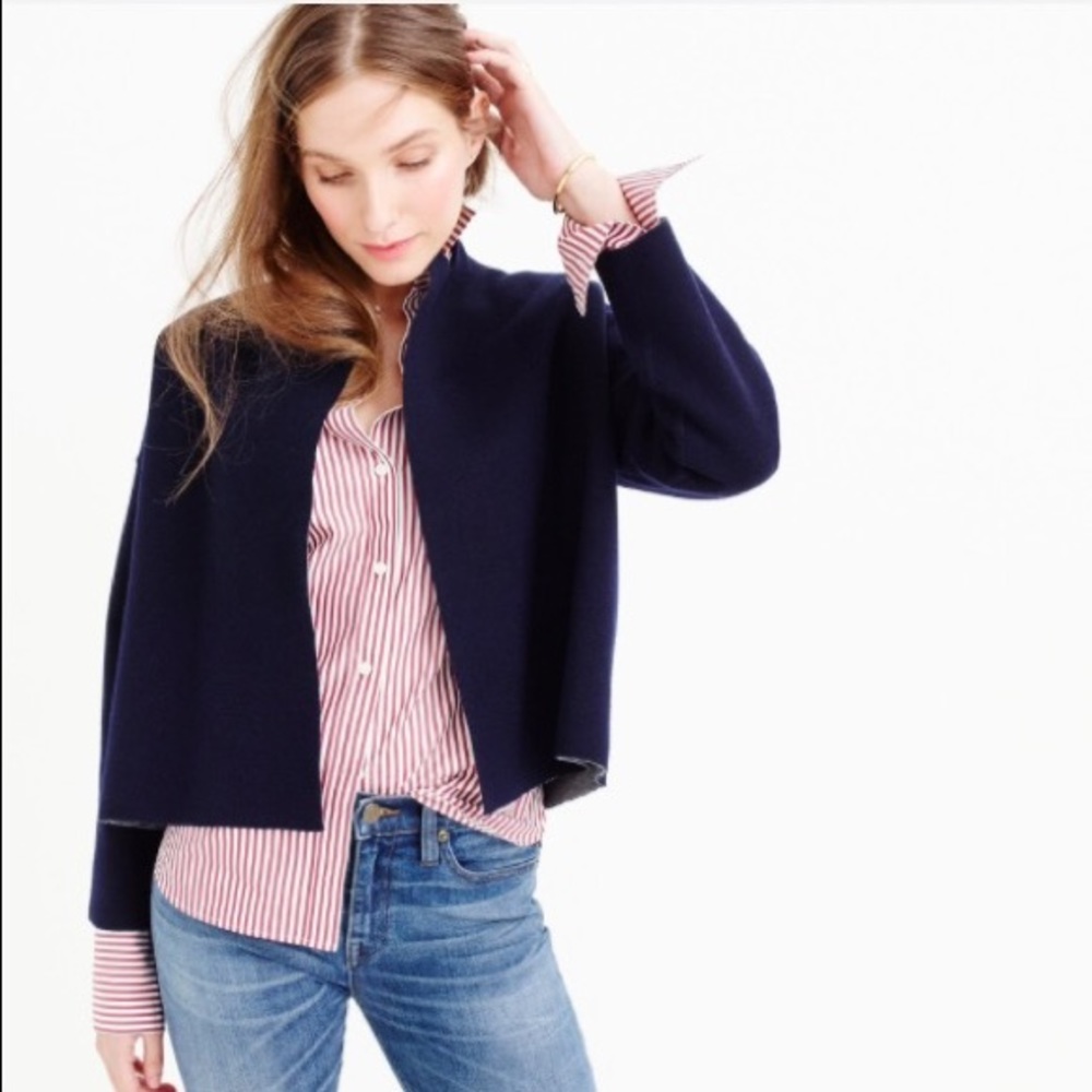 J.Crew Mixed media bomber jacket